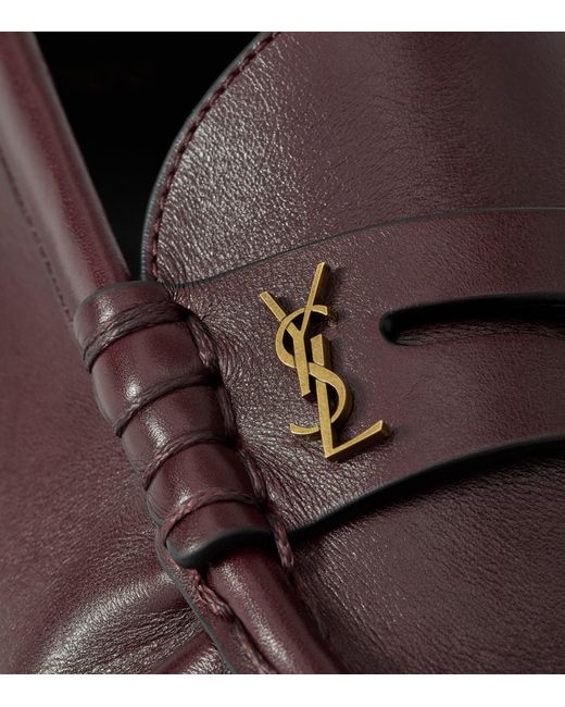 Saint Laurent Brown Leather Le Loafers for men