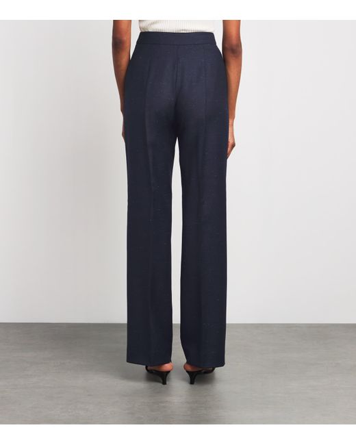Nomadissem Blue Wool-Blend Tailored Trousers