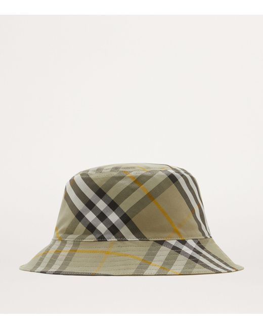 Burberry Natural Reversible Check Bucket Hat for men