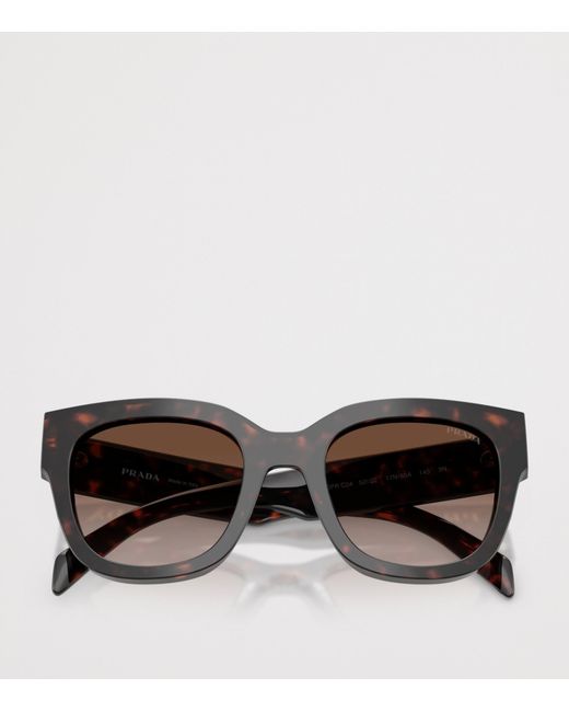 Prada Brown Acetate Square Sunglasses