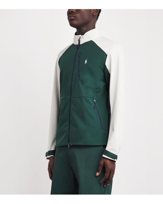Ralph Lauren Green Colour-Block Packable Jacket for men