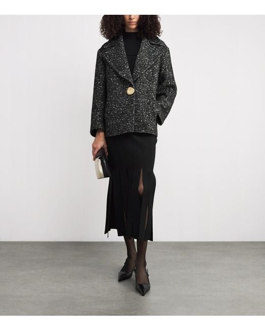 Joseph Black Wool Tweed Donegal Agar Coat
