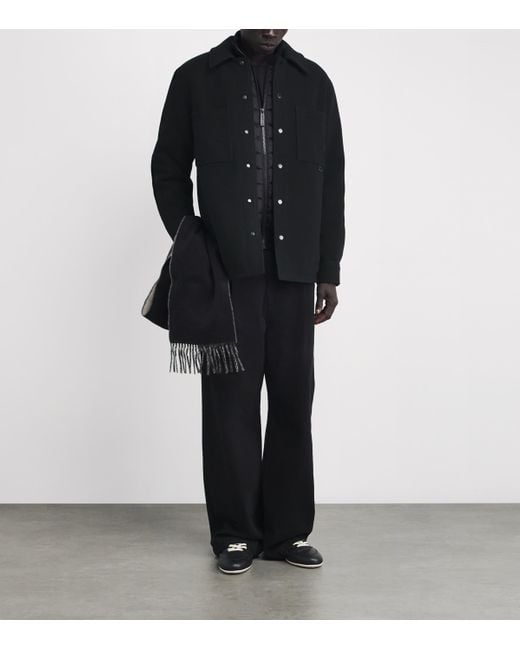 Canada Goose Black Wool-Cashmere-Blend Atkinson Overshirt for men