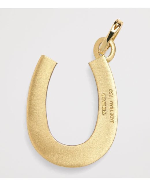 Jade Trau Metallic And Diamond Horseshoe Charm