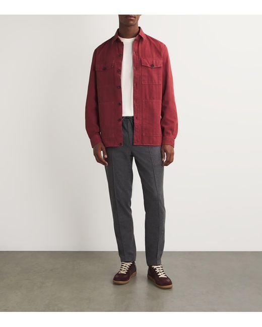 Isaia White Wool-Blend T-Shirt for men