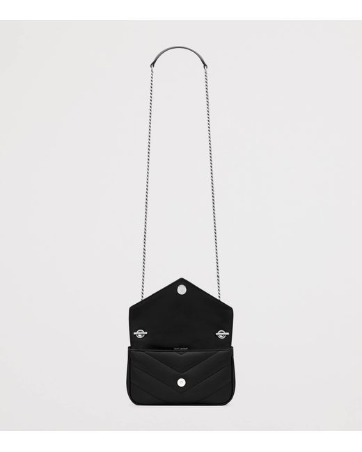 Saint Laurent White Mini Matelassé Loulou Shoulder Bag