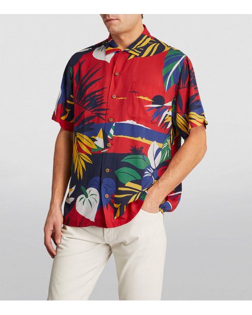 Polo Ralph Lauren Red X Hoffman Fabrics Tropical Shirt for men