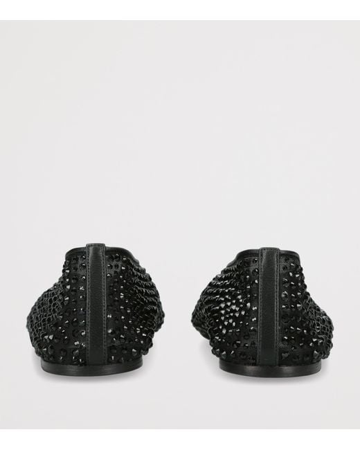 Le Monde Beryl Black Crystal-Embellished Luna Flats