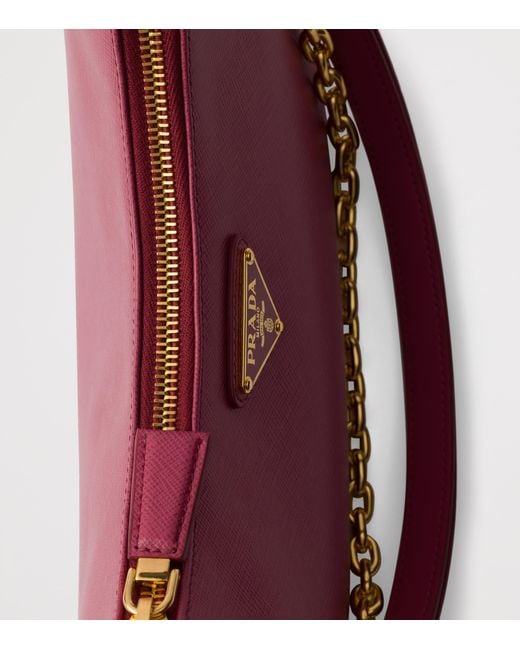 Prada Purple Mini Saffiano Leather Re-Edition Shoulder Bag