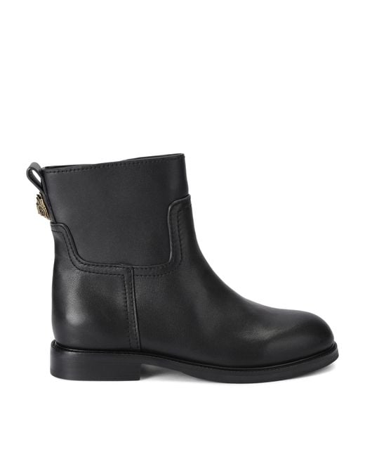 Kurt Geiger Black Leather Sloane Ankle Boots