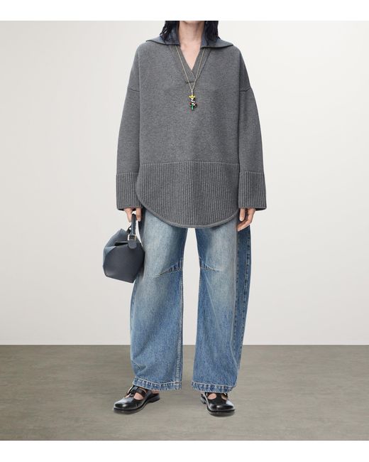 Loewe Blue Anagram Barrel Jeans