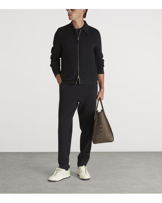Dunhill Black Cotton-Cashmere Sweatpants for men