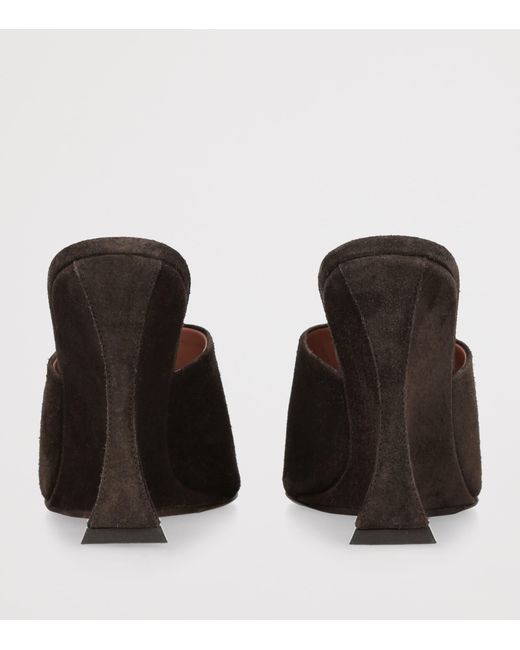 Paris Texas Brown Suede Nina Wedge Mules 105