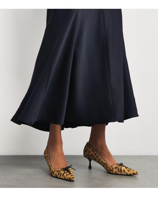 Sandro Blue Satin Maxi Dress