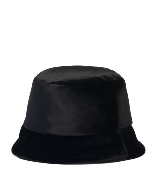 Prada Black Faux Fur Bucket Hat