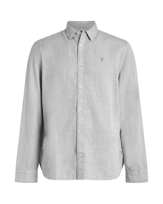 AllSaints Gray Laguna Long-sleeve Shirt for men