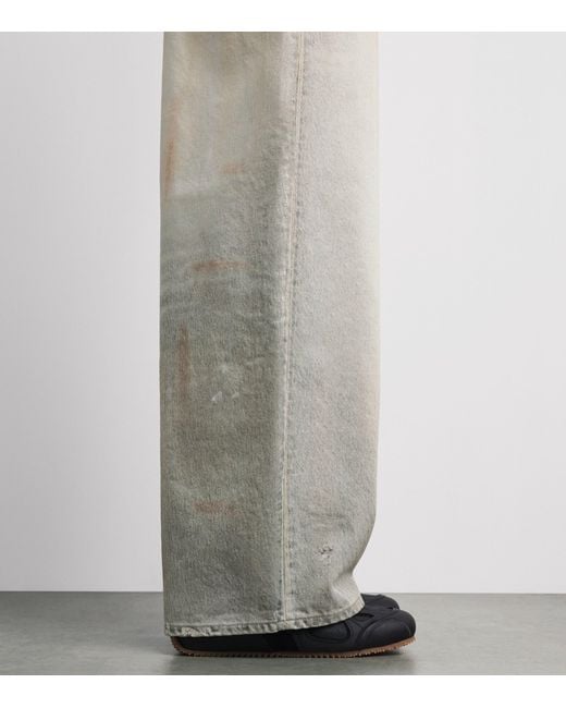 Won Hundred Gray Lyon Printed Straight Jeans for men