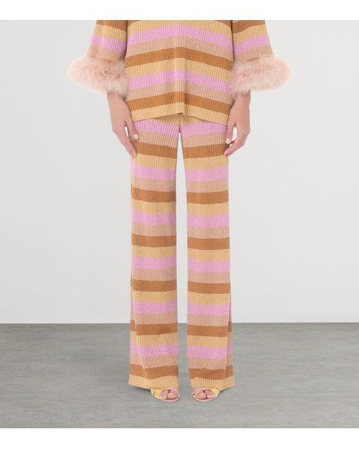 Valentino Multicolor Wool Stripe Sweatpants