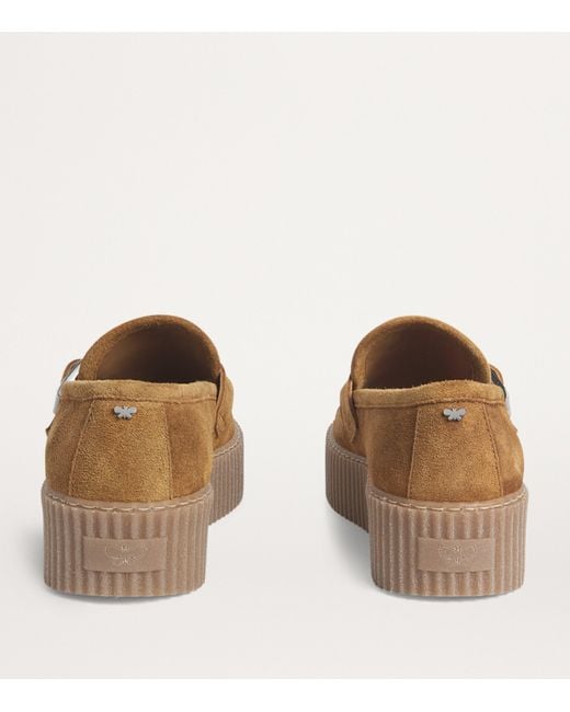 Weekend by Maxmara Brown Suede Platform Loafers