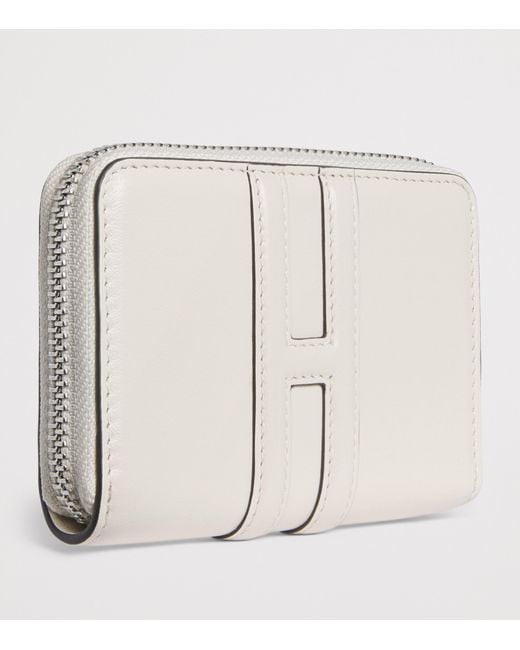 Harrods Natural Leather Zip-Around Purse