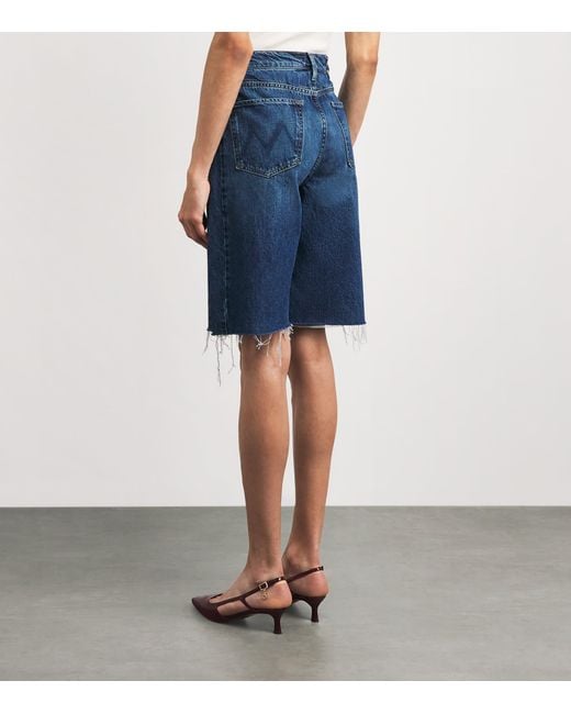 Mother Blue The Half-Pipe Denim Shorts