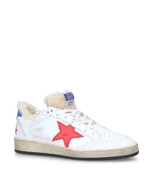 Golden goose store sneakers shearling