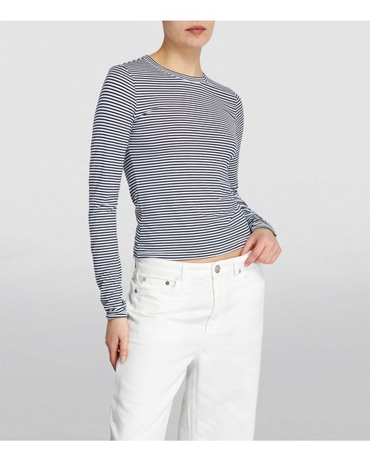 Rag & Bone Blue Long-sleeve Striped T-shirt