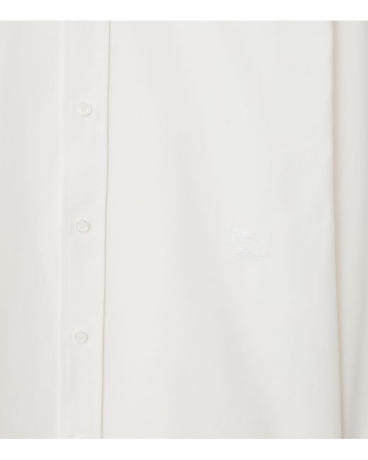 Burberry White Cotton Oxford Shirt for men
