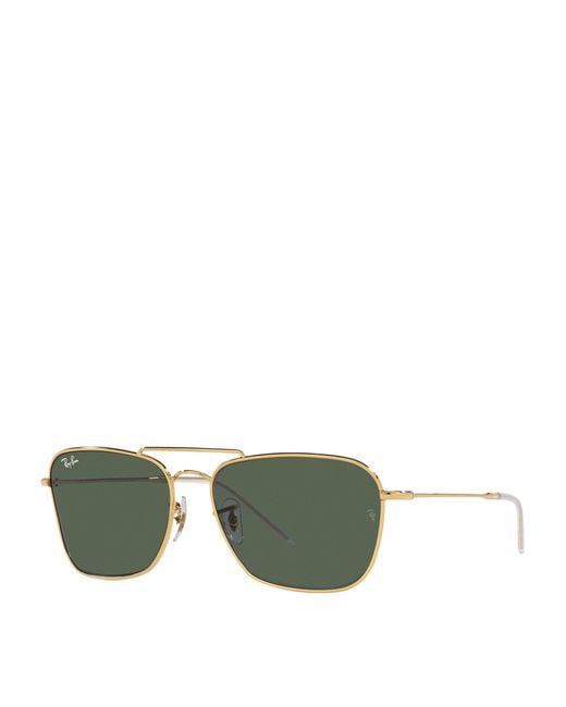 Ray-Ban Green Tone Square Sunglasses