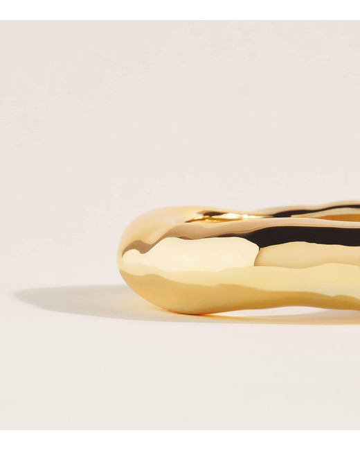 Alexis Metallic Large-Plated Molten Wide Bangle