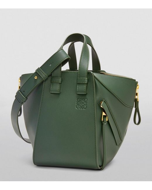 Loewe Green Leather Hammock Top-Handle Bag