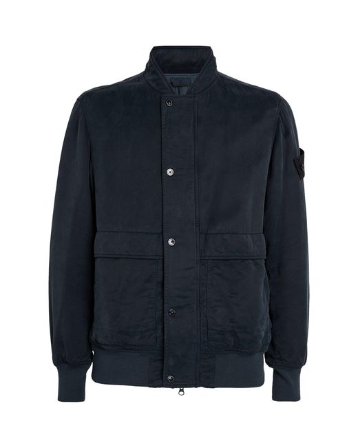 Stone Island Blue Ghost Piece Padded Bomber Jacket for men