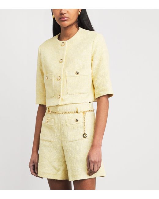 Maje Natural Tweed Cropped Jacket