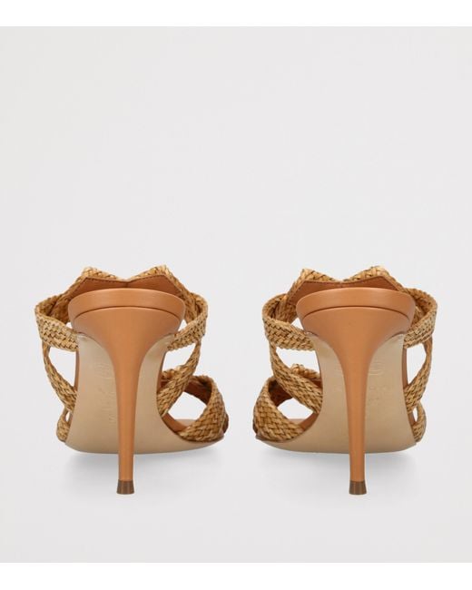 Casadei Metallic Leather Mariposa Mules 80