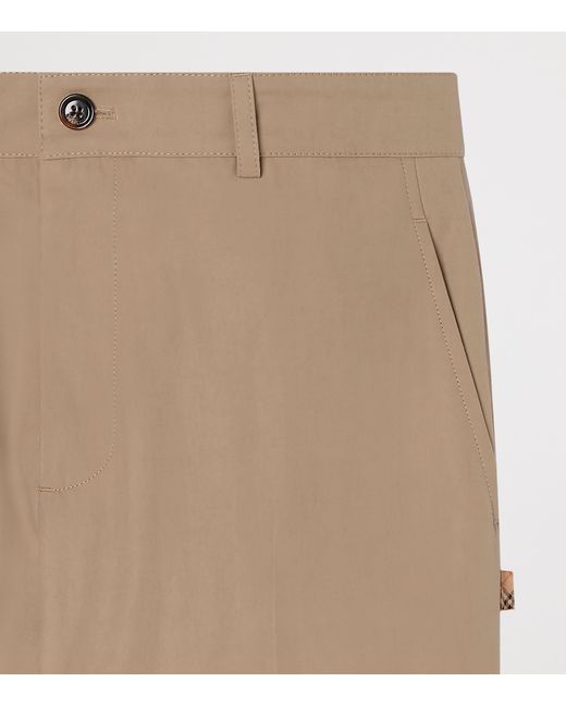 Burberry Natural Cotton Twill Slim Chinos for men