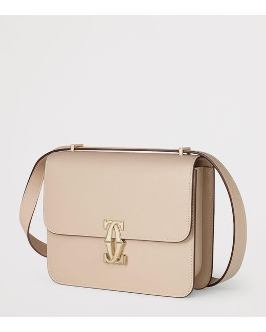 Cartier Natural Mini Leather C De Shoulder Bag