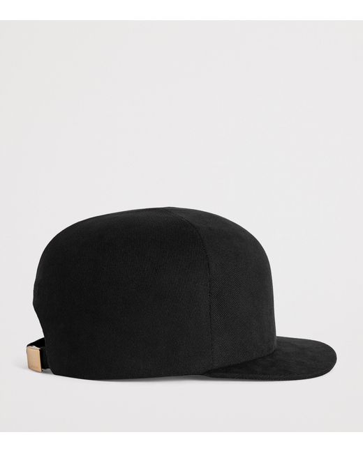 Balenciaga Black Cotton High Crown Cap