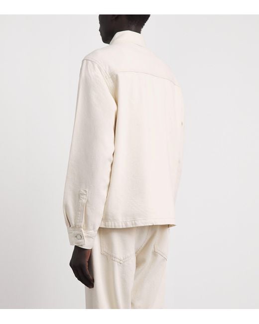 Samsøe & Samsøe White Organic Cotton Sachore Overshirt for men