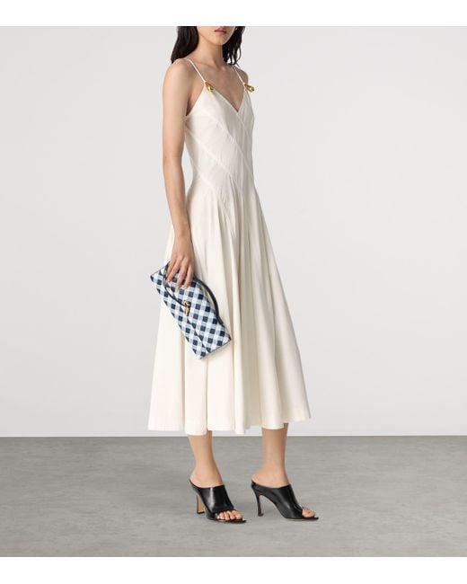 Bottega Veneta Blue Leather Andiamo Clutch Bag