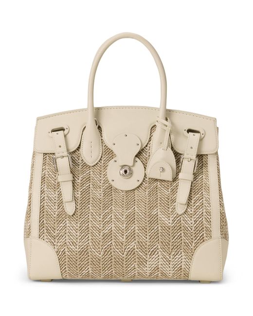 Ralph Lauren Natural Canvas Soft Ricky 33 Top-Handle Bag