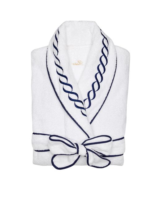 Pratesi White Cotton Treccia Bathrobe
