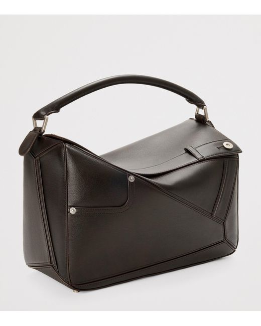 Loewe Black Large Calfskin Puzzle Panta Top-Handle Bag