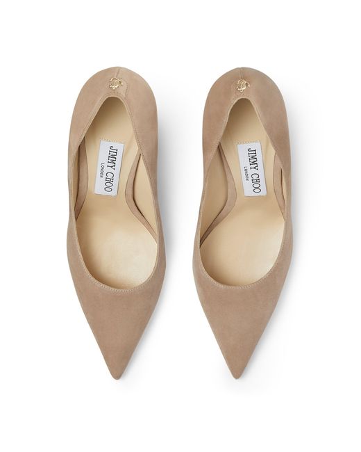 Jimmy Choo Natural Love 85 Suede Pumps