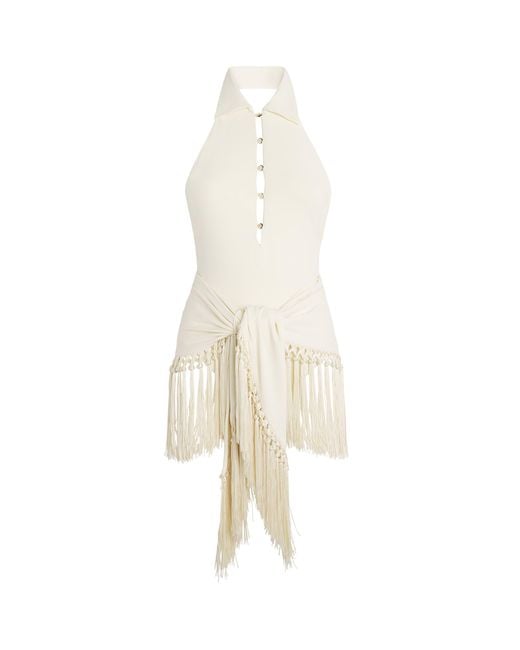 ‎Taller Marmo White Tropicana Swimsuit And Pareo Set