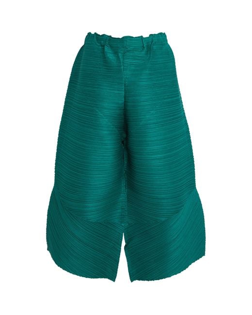Pleats Please Issey Miyake Green Thicker Bounce Trousers