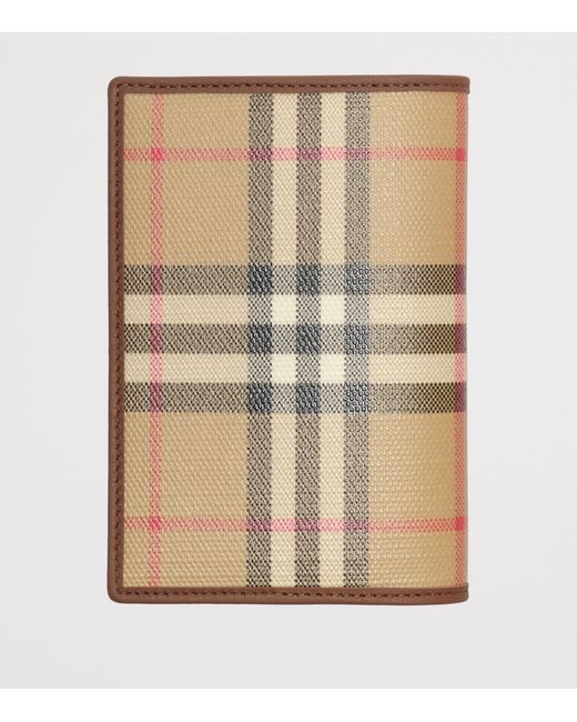 Burberry Natural Check Folding Card Holder for men