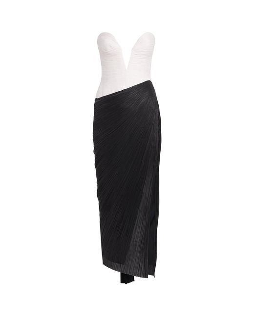 Maria Lucia Hohan Black Pleated Dita Maxi Dress
