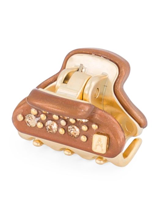 Alexandre De Paris Natural Plated Mini Claw Hair Clip