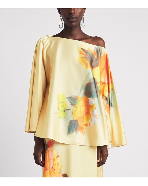 Cinq À Sept Yellow Watercolour Floral Carole Top
