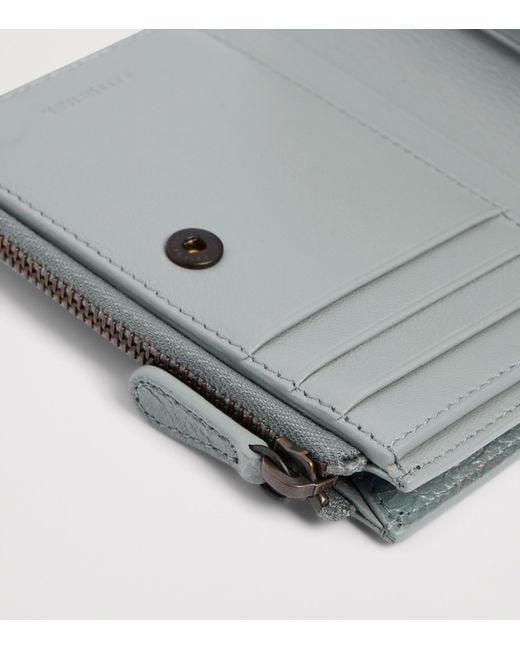 Balenciaga Gray Crinkled Lambskin Le City Bifold Wallet